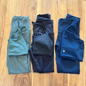 Lululemon Athletica Wunder Train High-Rise Tights with Sports Bras